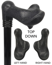 Comfy Black Palm-Grip Cane: Beechwood Shaft & Collar