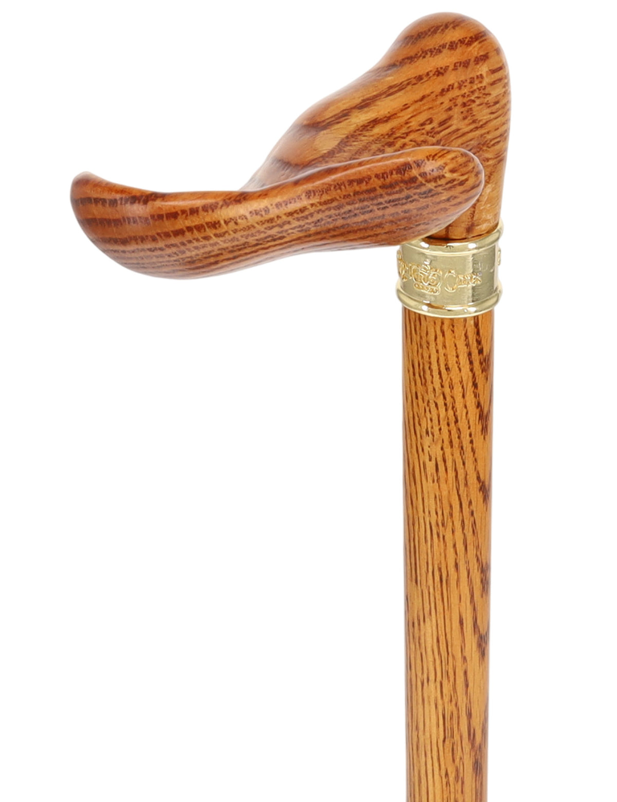 Luxury Oak Palm Grip Walking Cane - Ergonomic Comfort