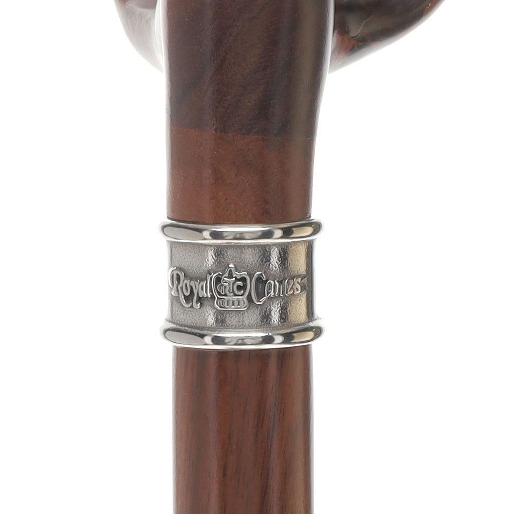 Luxury Walnut Palm Grip Walking Cane - Ergonomic Comfort