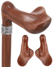 Luxury Walnut Palm Grip Walking Cane - Ergonomic Comfort