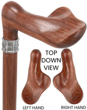 Luxury Walnut Palm Grip Walking Cane - Ergonomic Comfort