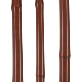 Scratch and Dent Black Beechwood Derby Walking Cane With Dark Bamboo Shaft and Silver Collar V3218