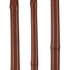 Scratch and Dent Black Beechwood Derby Walking Cane With Dark Bamboo Shaft and Silver Collar V3218