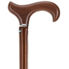 Scratch and Dent Walnut Derby Handle Cane with Dark Bamboo Shaft V2111