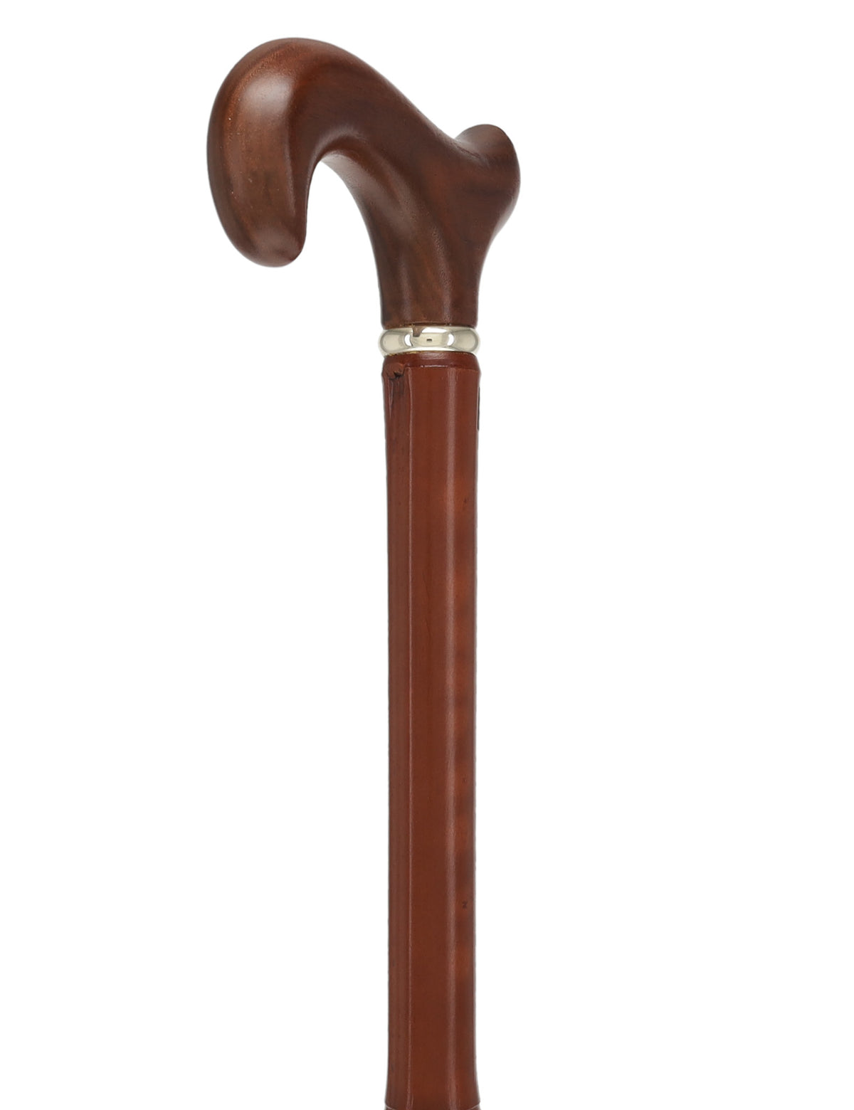 Bamboo Shaft Cane with Walnut Derby Handle: Elegant Design