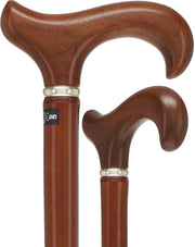 Bamboo Shaft Cane with Walnut Derby Handle: Elegant Design