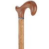 Scratch and Dent Genuine Oak Wood Derby Walking Cane With Oak Shaft And Silver Collar V3476