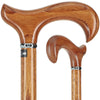 Scratch and Dent Genuine Oak Wood Derby Walking Cane With Oak Shaft And Silver Collar V3476