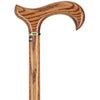 Strong Natural Oak Derby Cane with Gold Collar
