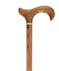 Strong Natural Oak Derby Cane with Gold Collar