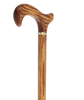 Strong Natural Oak Derby Cane with Gold Collar