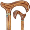 Scratch and Dent Hand-Made Oak Derby Walking Cane w/ Gold Collar V2299