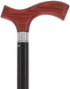 Extra Strong Mahogany Fritz Cane, Silver & Black Beechwood