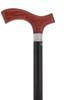 Extra Strong Mahogany Fritz Cane, Silver & Black Beechwood