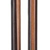 Hand-Made Afromosia Inlaid Derby Walking Cane w/ Wenge Shaft & Gold Collar
