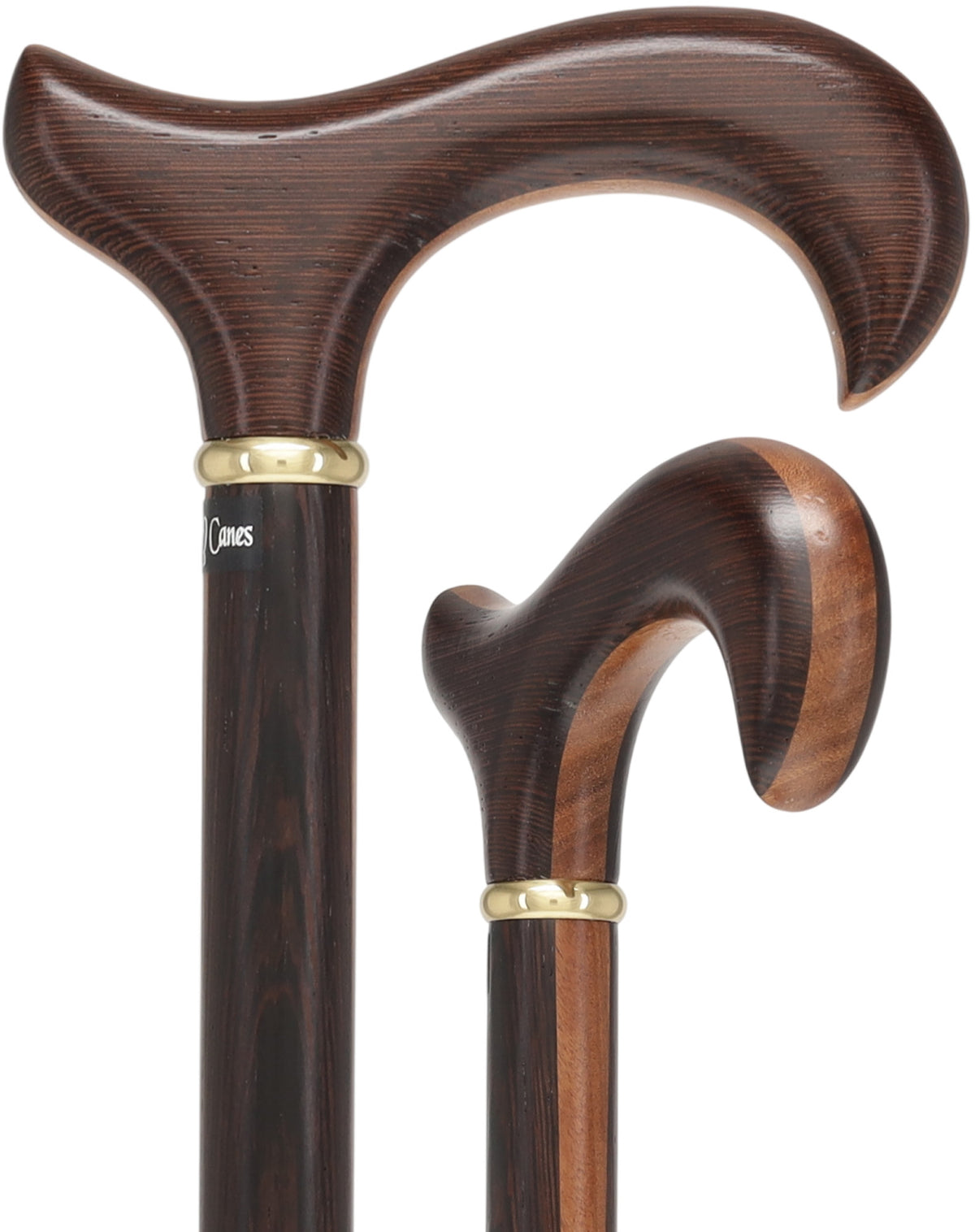 Exquisite Derby Cane: Afromosia Inlay, Textured Wenge Shaft