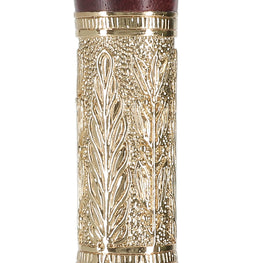 Padauk Derby Cane: Jeweler-Designed Gold Leaf Collar