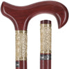 Padauk Derby Cane: Jeweler-Designed Gold Leaf Collar