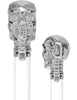 Crystal Elegance Chrome Skull Cane with Invisible Acrylic Shaft Options