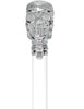 Crystal Elegance Chrome Skull Cane with Invisible Acrylic Shaft Options