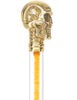 Color Crystal Elegance Brass Skull Cane with Invisible Acrylic Shaft Options