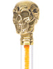 Color Crystal Elegance Brass Skull Cane with Invisible Acrylic Shaft Options