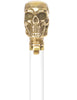 Crystal Elegance Brass Skull Cane with Invisible Acrylic Shaft Options