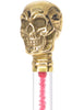 Color Crystal Elegance Brass Skull Cane with Invisible Acrylic Shaft Options