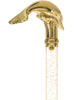 Crystal Elegance Brass Dolphin Cane with Invisible Acrylic Shaft Options