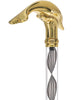 Crystal Elegance Brass Dolphin Cane with Invisible Acrylic Shaft Options