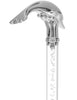 Crystal Elegance Chrome Dolphin Cane with Invisible Acrylic Shaft Options