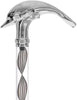 Crystal Elegance Chrome Dolphin Cane with Invisible Acrylic Shaft Options