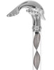 Crystal Elegance Chrome Dolphin Cane with Invisible Acrylic Shaft Options