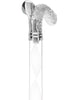 Crystal Elegance Chrome Fritz Cane with Invisible Acrylic Shaft Options