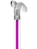 Color Crystal Elegance Chrome Fritz Cane with Invisible Acrylic Shaft Options