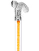 Color Crystal Elegance Chrome Fritz Cane with Invisible Acrylic Shaft Options