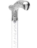 Crystal Elegance Chrome Fritz Cane with Invisible Acrylic Shaft Options