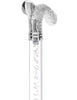 Crystal Elegance Chrome Fritz Cane with Invisible Acrylic Shaft Options