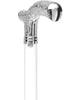 Crystal Elegance Chrome Fritz Cane with Invisible Acrylic Shaft Options