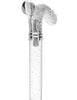 Crystal Elegance Chrome Fritz Cane with Invisible Acrylic Shaft Options