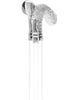 Crystal Elegance Chrome Fritz Cane with Invisible Acrylic Shaft Options