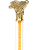 Color Crystal Elegance Brass Alligator Cane with Invisible Acrylic Shaft Options