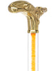 Color Crystal Elegance Brass Alligator Cane with Invisible Acrylic Shaft Options