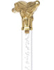 Crystal Elegance Brass Alligator Cane with Invisible Acrylic Shaft Options