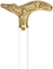 Crystal Elegance Brass Alligator Cane with Invisible Acrylic Shaft Options