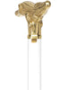 Crystal Elegance Brass Alligator Cane with Invisible Acrylic Shaft Options