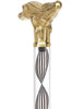 Crystal Elegance Brass Alligator Cane with Invisible Acrylic Shaft Options