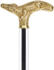 Crystal Elegance Brass Alligator Cane with Invisible Acrylic Shaft Options