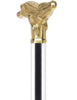 Crystal Elegance Brass Alligator Cane with Invisible Acrylic Shaft Options