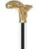 Crystal Elegance Brass Alligator Cane with Invisible Acrylic Shaft Options